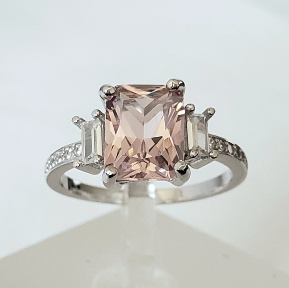 Sterling 2ct Morganite Ring